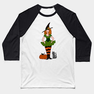 Halloween Witch Baseball T-Shirt